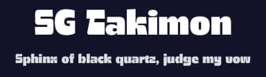 SG Takimon by Studio Gulden — Sans Serif Font — thumbnail 2