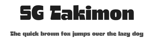 SG Takimon by Studio Gulden — Sans Serif Font