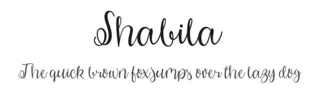 Shabila by mightype — Script Handwritten Font