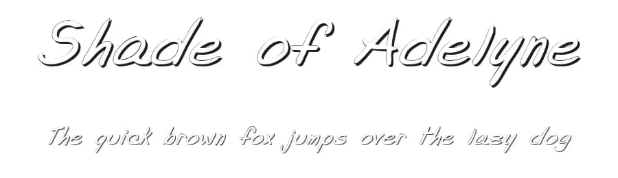 Shade of Adelyne by philing.net — Script Handwritten Font