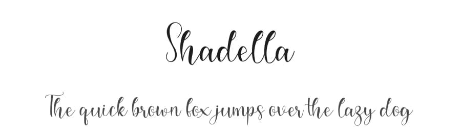 Shadella by niyos — Script Handwritten Font