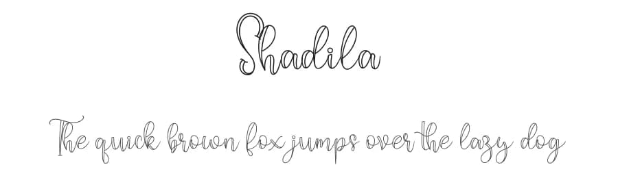 Shadila by niyos — Script Handwritten Font