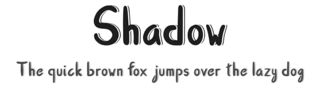 Shadow by Ni Luh Purnamawati — Script Handwritten Font