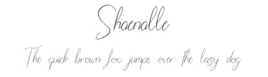 Shaenalle by Muhammad Wahyudin — Script Handwritten Font — thumbnail 1