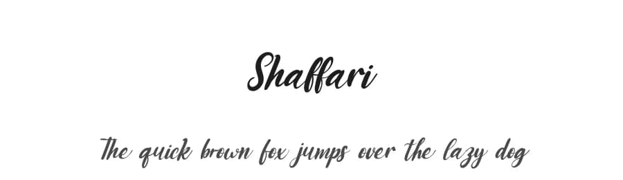 Shaffari by Kong Font — Script Handwritten Font