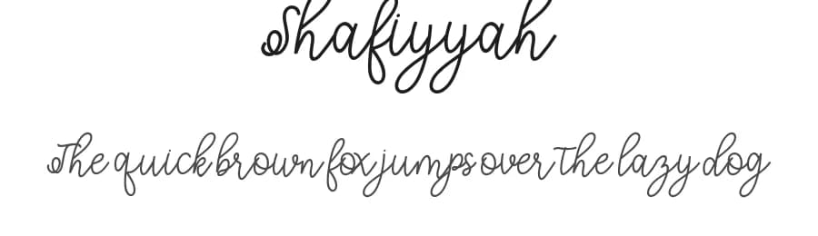 Shafiyyah by mightype — Script Handwritten Font