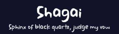 Shagai by Tiny Hand Letter — Script Handwritten Font — thumbnail 2