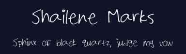 Shailene Marks by Shailene Marks — Script Handwritten Font — thumbnail 2