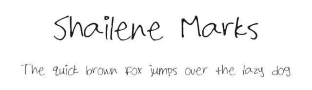 Shailene Marks by Shailene Marks — Script Handwritten Font