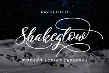 Shakeglow Script Font by alandya typefoundry — Script Handwritten Font — thumbnail 1