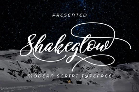 Shakeglow Script Font by alandya typefoundry — Script Handwritten Font