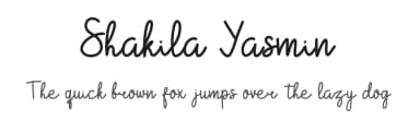 Shakila Yasmin by Rizka Prayuda — Script Handwritten Font — thumbnail 1