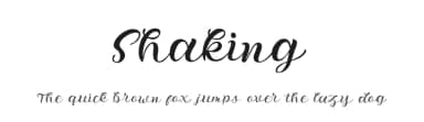 Shaking by !bey Design — Script Handwritten Font — thumbnail 1