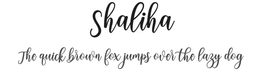 Shaliha by Mr Letters — Script Handwritten Font