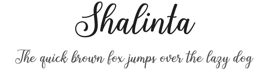Shalinta by Sibelumpagi — Script Handwritten Font