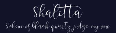 Shalitta by Yoga Letter — Script Handwritten Font — thumbnail 2