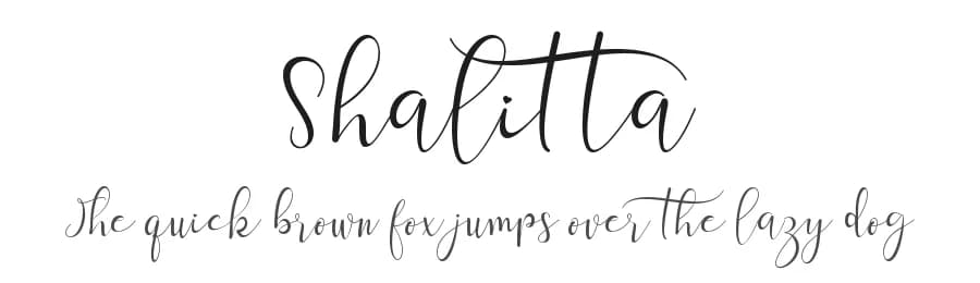 Shalitta by Yoga Letter — Script Handwritten Font