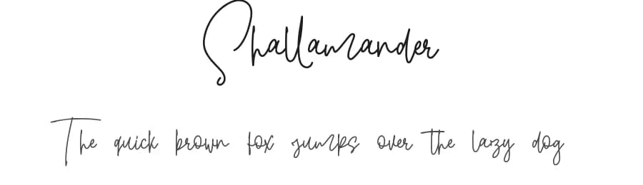 Shallamander by Eifetstype — Script Handwritten Font