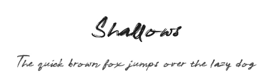 Shallows by Ali Hamidi — Script Handwritten Font