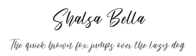 Shalsa Bella by Cupcake Std — Script Handwritten Font