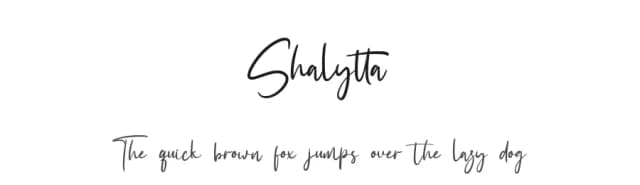 Shalytta by Green Adventure Studio — Script Handwritten Font