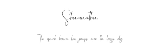 Shamantha by niyos — Script Handwritten Font