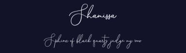 Shamissa by Ssid 168 — Script Handwritten Font — thumbnail 2