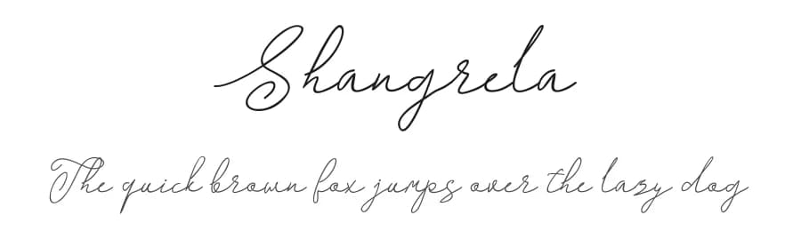 Shangrela by Halim Antoni — Script Handwritten Font