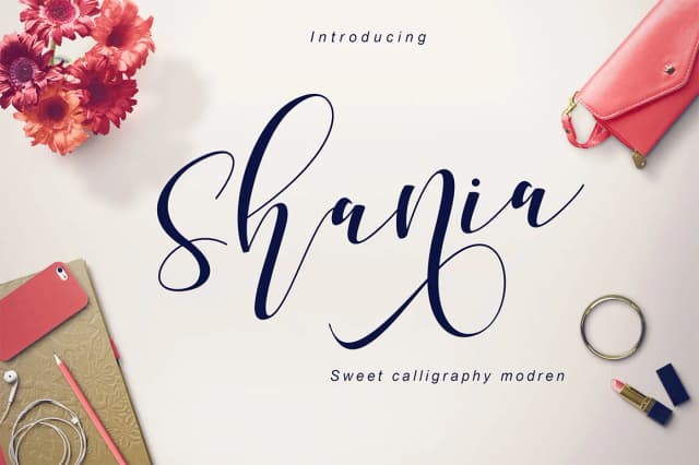 Shania Font by Teweka — Script Handwritten Font