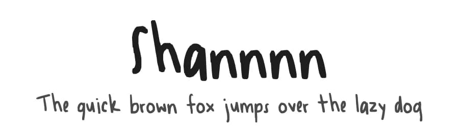 Shannnn by pb17 — Script Handwritten Font