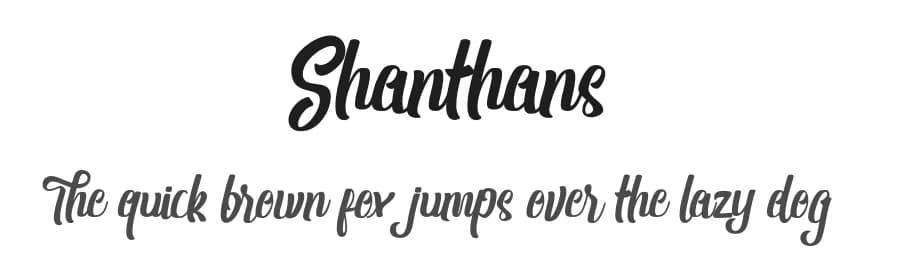 Shanthans by Runsell Studio — Script Handwritten Font