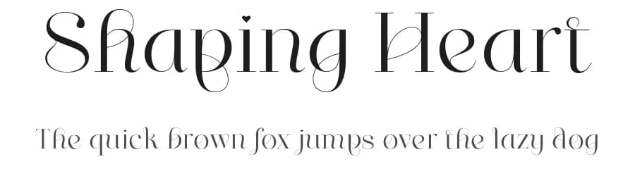 Shaping Heart by Saridezra — Sans Serif Font