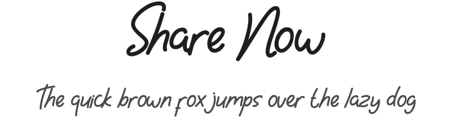 Share Now by NihStudio — Script Handwritten Font