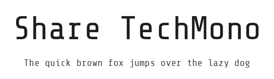 Share TechMono by Ralph Oliver du Carrois — Sans Serif Font