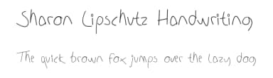 Sharon Lipschutz Handwriting by Roland Huse Design — Script Handwritten Font — thumbnail 1