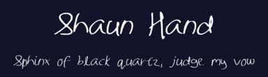 Shaun Hand by Shaun Willimas — Script Handwritten Font — thumbnail 2