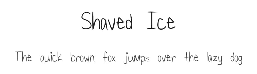 Shaved Ice by CadetMarissa — Script Handwritten Font