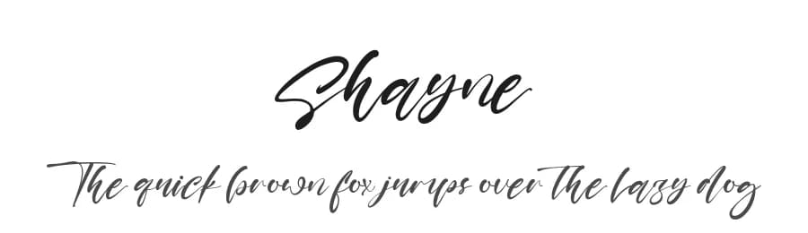 Shayne by Kong Font — Script Handwritten Font