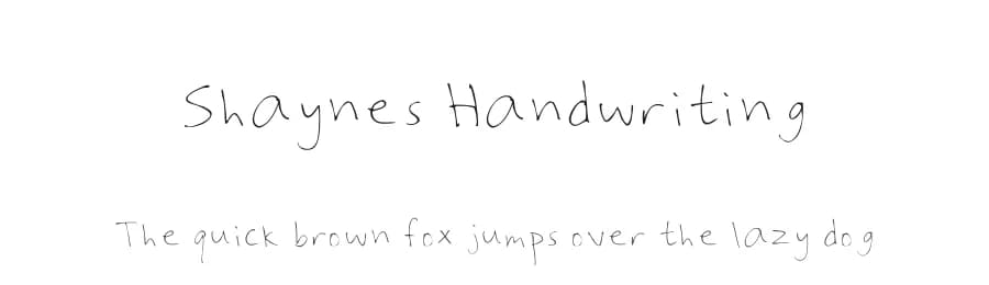 Shaynes Handwriting by Shayne A — Script Handwritten Font