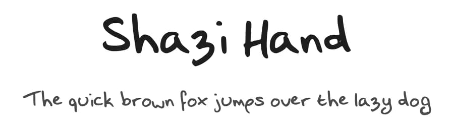 Shazi Hand by Shazi Chan — Script Handwritten Font