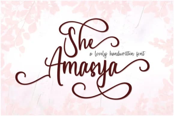 She Amasya Font by Marchtwentype — Script Handwritten Font