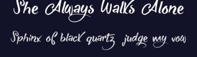She Always Walks Alone by Roland Huse Design — Script Handwritten Font — thumbnail 2
