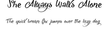 She Always Walks Alone by Roland Huse Design — Script Handwritten Font — thumbnail 1