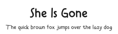 She Is Gone by setyaisiam _type — Script Handwritten Font — thumbnail 1