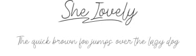 She Lovely by Noah Type — Script Handwritten Font — thumbnail 1
