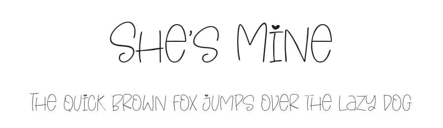 She's Mine by olivetype — Script Handwritten Font