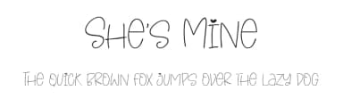 She's Mine by olivetype — Script Handwritten Font — thumbnail 1