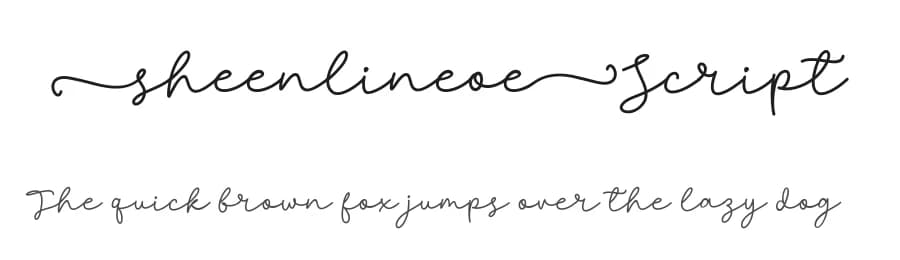 Sheenline Script by Beautypes — Script Handwritten Font