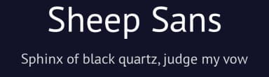 Sheep Sans by Álvaro Thomáz — Sans Serif Font — thumbnail 2