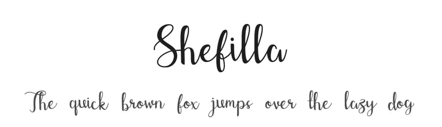 Shefilla by Dharmas Foundry — Script Handwritten Font